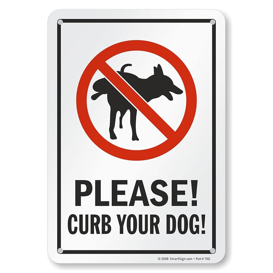BEWARE OF DOG・PLEASE CURB YOUR DOG サイン2枚 BEWARE OF DOG・PLEASE CURB YOUR DOG サイン2枚 BEWARE OF DOG
